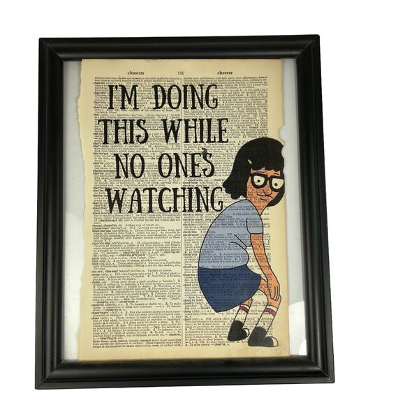 Vintage Dictionary Art Print Wall Hanging Pages 6.5 x 9.5 Tina Bob's Burgers mq - Picture 1 of 2